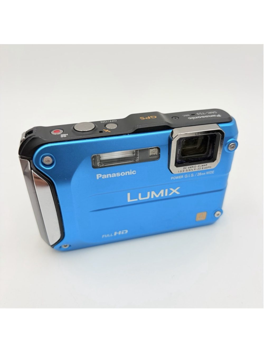 PANASONIC LUMIX DMC-TS3 Blue 12.1MP GPS Waterproof Camera Tested Bundle